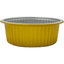 620 ml Golden Aluminium Round Food Containers – 5 Pcs with Lids
