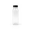 Premium 200ml Transparent Plastic Bottle with Black Cap Pack of 10