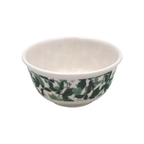 Premium Quality Porcelain Rice Bowl with Elegant Green Leaf Design