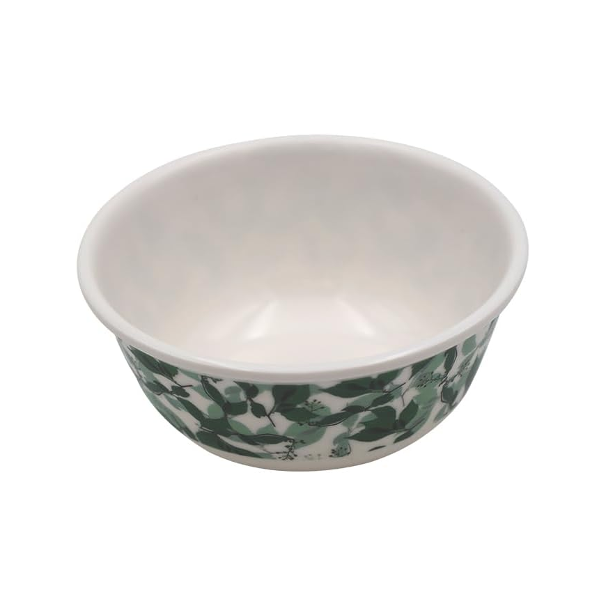 Premium Quality Porcelain Rice Bowl with Elegant Green Leaf Design