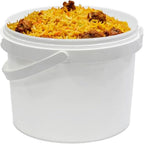 White Plastic Biriyani Bucket 500 Ml 5 Pcs set