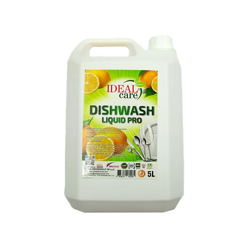 Ideal Care Dishwash Liquid Pro 5 Liter | Concentrated Dishwashing Liquid with Lemon Fragrance Main image