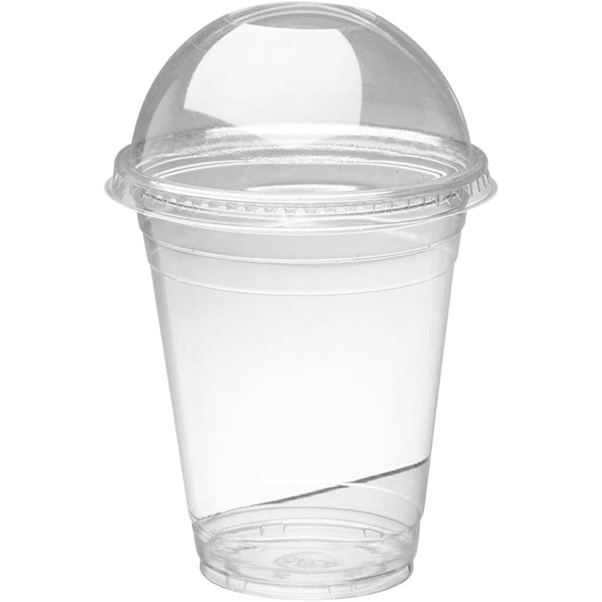 Ideal Pack 92 C Plastic Lids – Compatible with 12 oz, 14 oz, 16 oz PET Cups