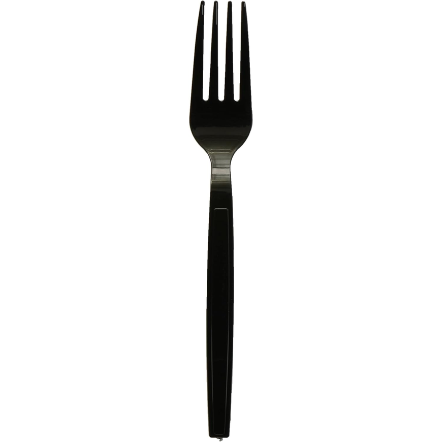 Quality Plastic Hd Black Fork, Pack of 50pcs, Black Cutlery