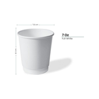 7 Oz White Single Wall Paper Cups 25 Pieces