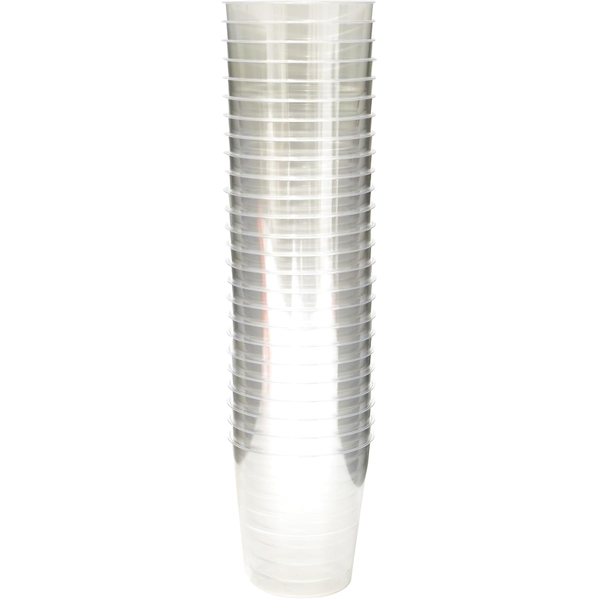 Crystal Plastic Cups – 50 Pcs per Pack | Clear Disposable Drinking Cups for Water, Juice & Soft Drinks – Durable & Food Grade – 8oz Capacity