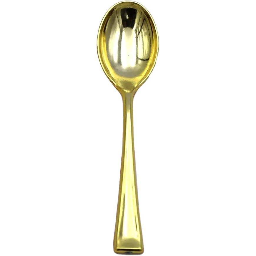Golden Colour Plastic Mini Spoons