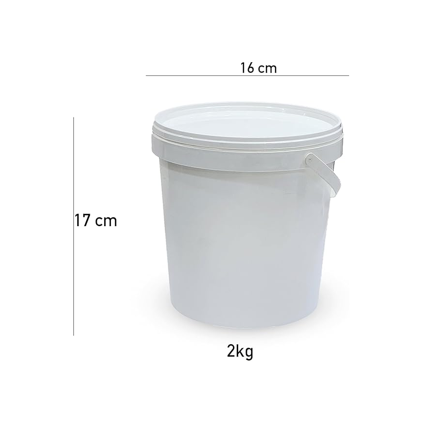 White Plastic 2 Kg Biriyani Bucket Pack Of 5
