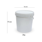White Plastic 2 Kg Biriyani Bucket Pack Of 5