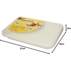 Plastic Tray, V4, 500gm, 27x18.5cm, White