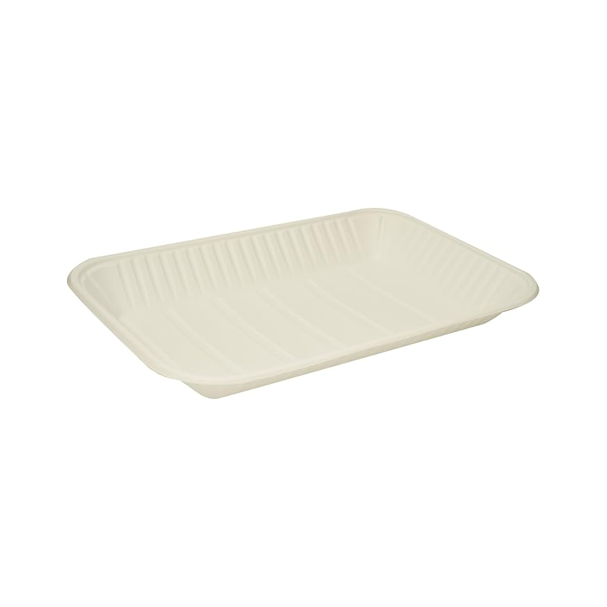 Plastic Tray, V3, 500gm, 23x16cm, White Secondary image