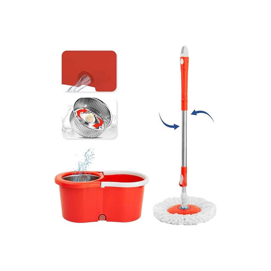 Care Magic Mop House Mop 360° Rotated Two Color Available Green And Red Available