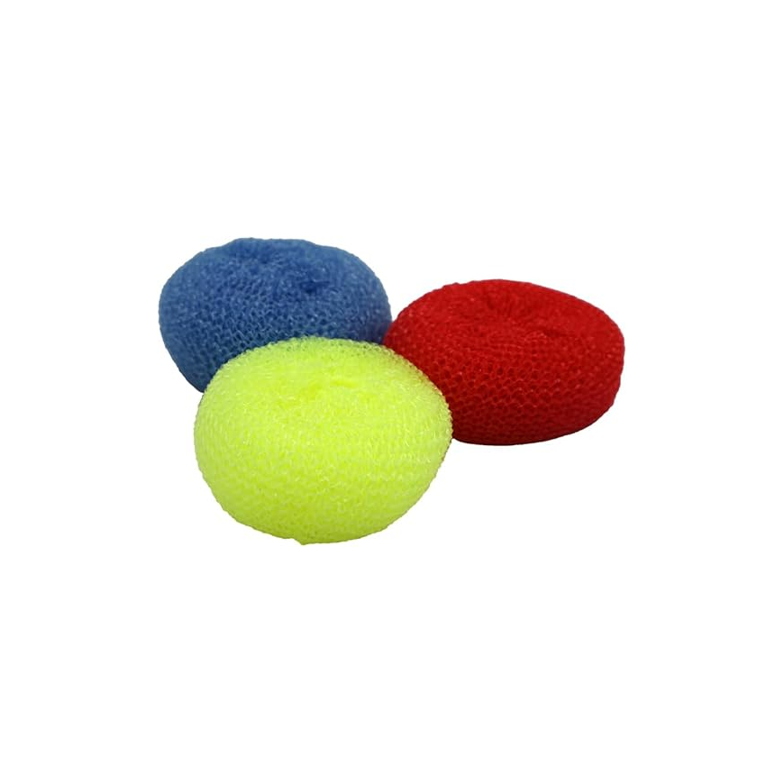 Plastic Mesh Scouring Bowl Set of 3 – Durable Multi-Color