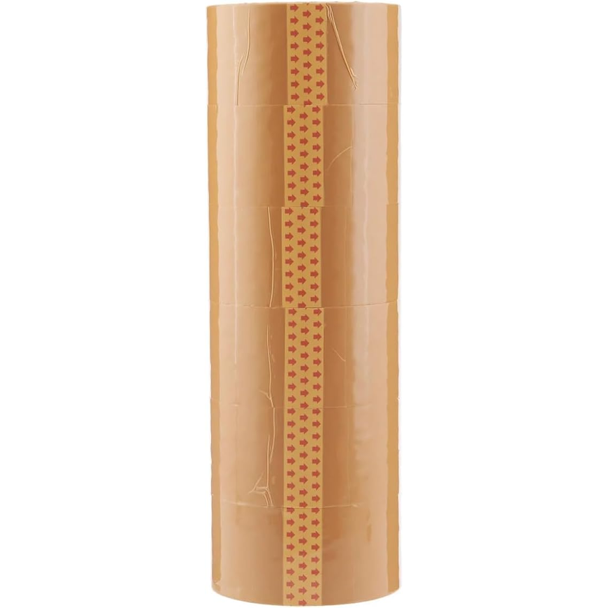 Brown Packaging Tape – 2 Inch Wide, 50 Yards Long – Pack of 6
