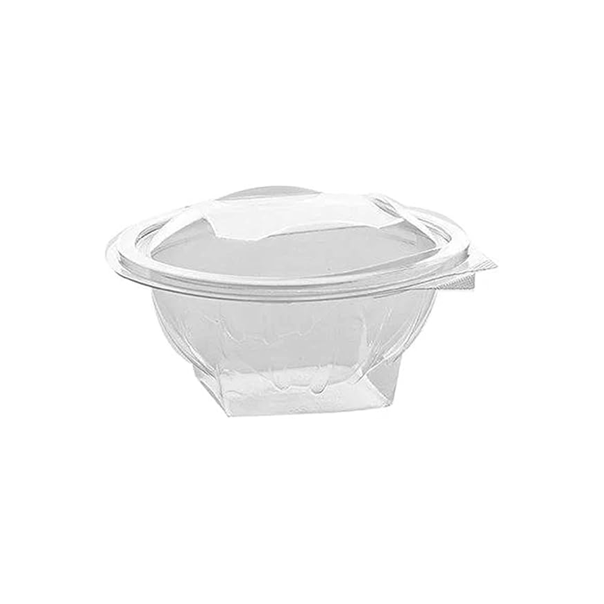 Clear Hinged Flower Bowls – 16 oz | 10 pcs
