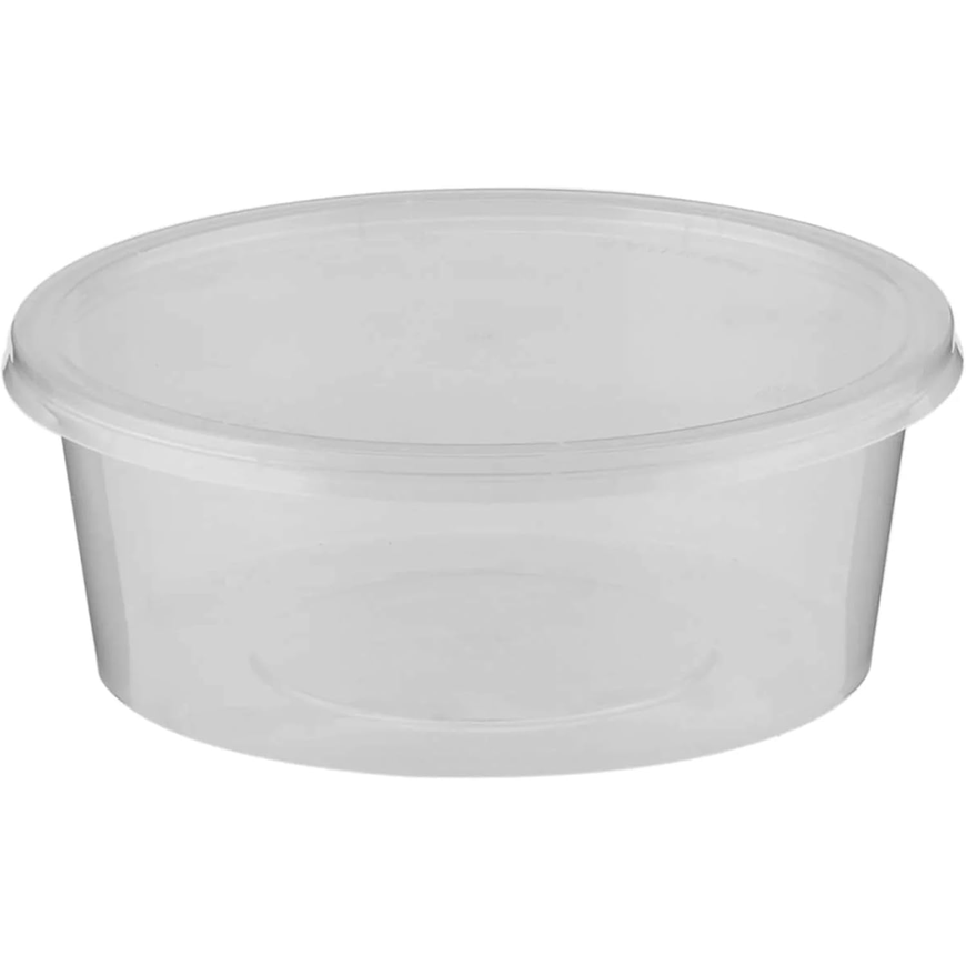 Microwave-Safe Round Food Containers with Lids – 250 ml | 5 PCS