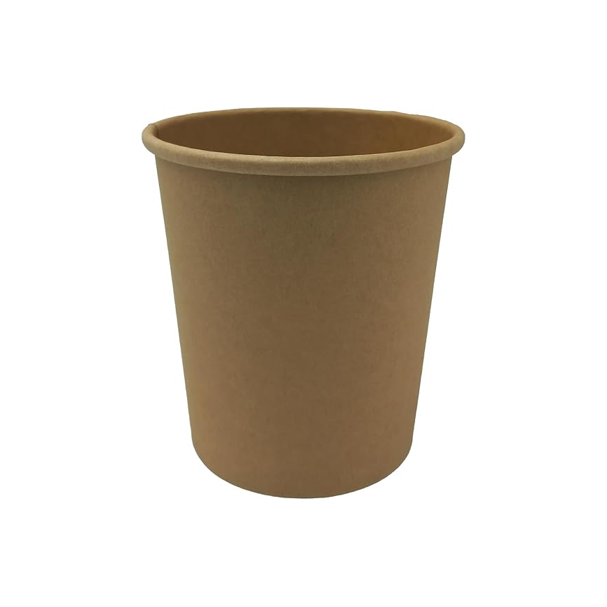IDEAL PACK16 oz Kraft Paper Noodle Bowl with Kraft Lid