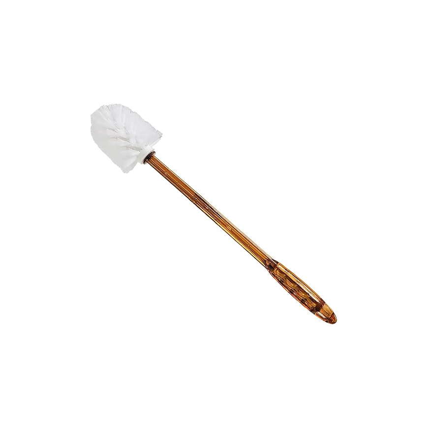 Toilet Brush with Long Handle – Crystal Design, Round Shape, Designer Holder – Elegant & Functional Bathroom Cleaning Tool