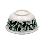 Premium Quality Porcelain Rice Bowl with Elegant Green Leaf Design