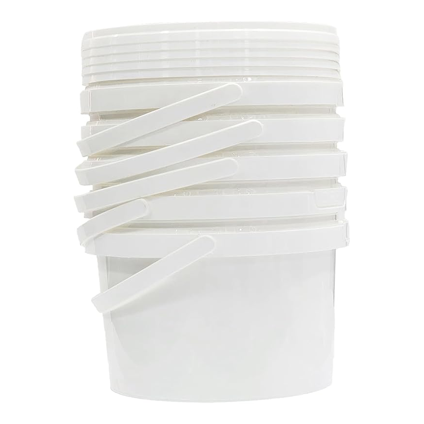 Biriyani Bucket Container 5 kg white Pack Of 5 Pcs