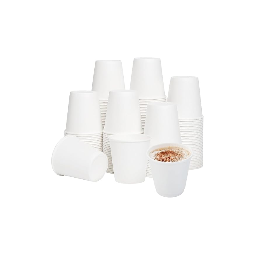 Disposable White Paper cup 4 OZ Pack Of 100PCS