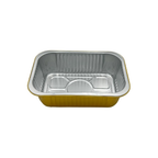 1800 ml Golden Aluminium Rectangular Food Container with Lid – 1 Pc