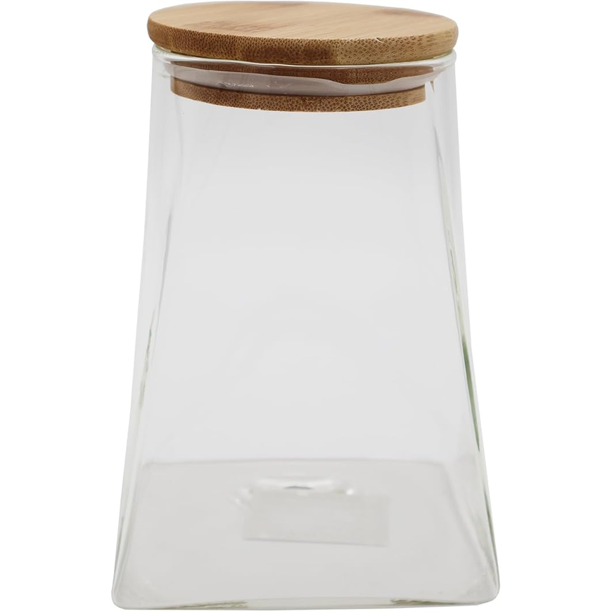 750 ml Rectangular Glass Jar with Wooden Lid