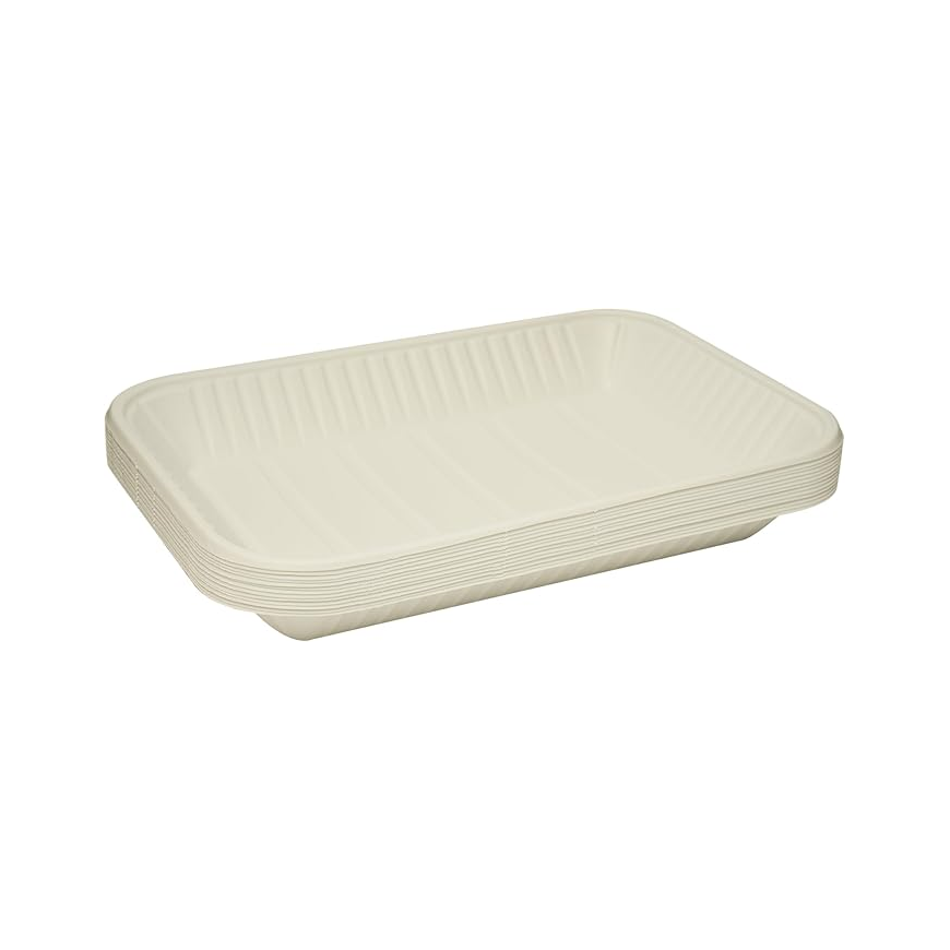 Plastic Tray, V3, 500gm, 23x16cm, White