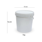 White Plastic Biryani Bucket 1 kg Pack Of 5
