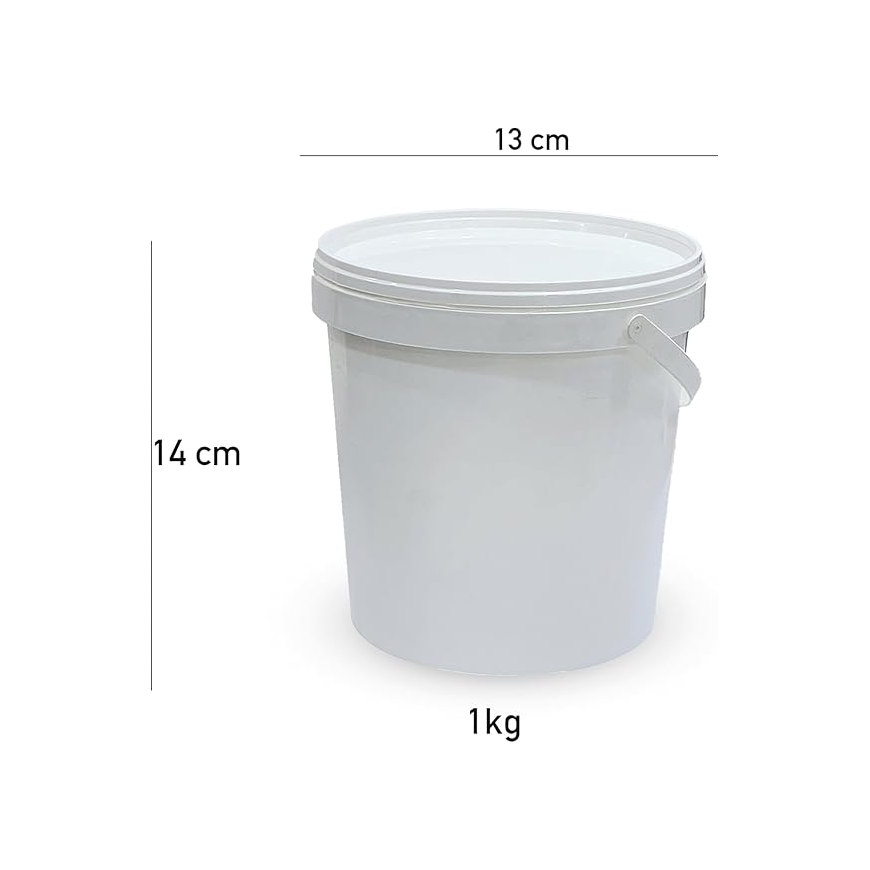 White Plastic Biryani Bucket 1 kg Pack Of 5