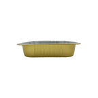 4600 ml Golden Aluminium Rectangular Food Container with Lid – 1 Pc