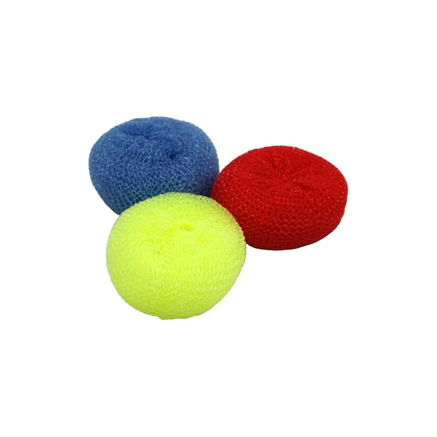 Plastic Mesh Scouring Bowl Set of 3 – Durable Multi-Color