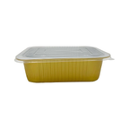 930 ml Golden Aluminium Rectangular Food Container with Lid – 1 Pc
