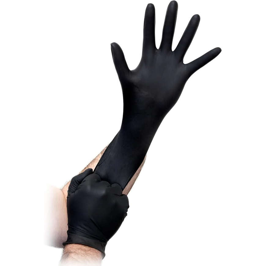 Powder Free Vinyl Gloves Black large