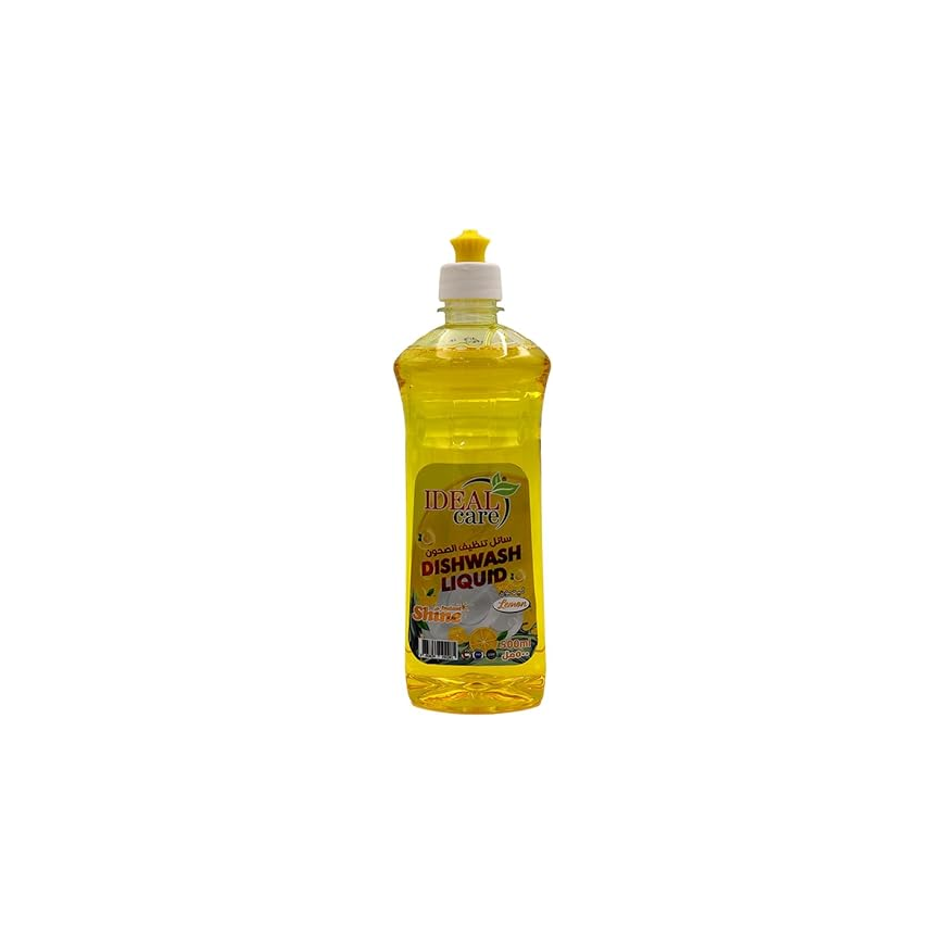 Ideal Care Dishwash Liquid – Powerful Grease Cutting Lemon Scent 500 ml