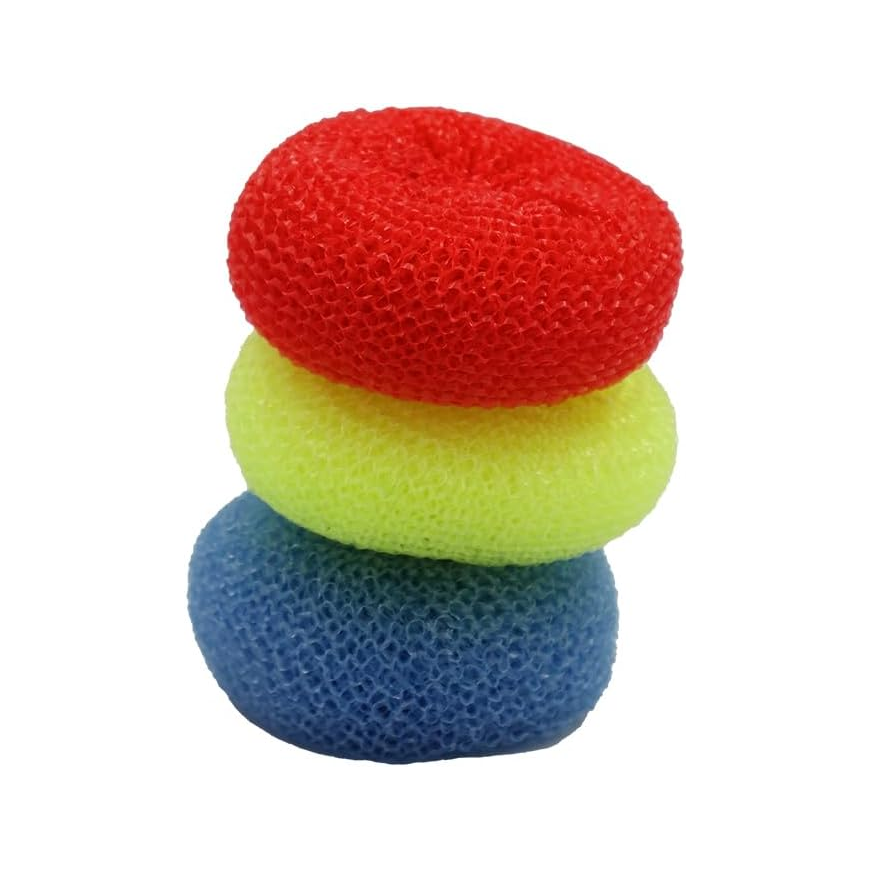 Plastic Mesh Scouring Bowl Set of 3 – Durable Multi-Color