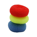 Plastic Mesh Scouring Bowl Set of 3 – Durable Multi-Color