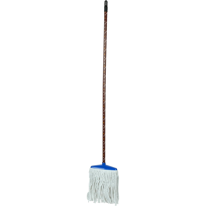 Cotton Floor Mop With Wood Handle, White, 2 Pack