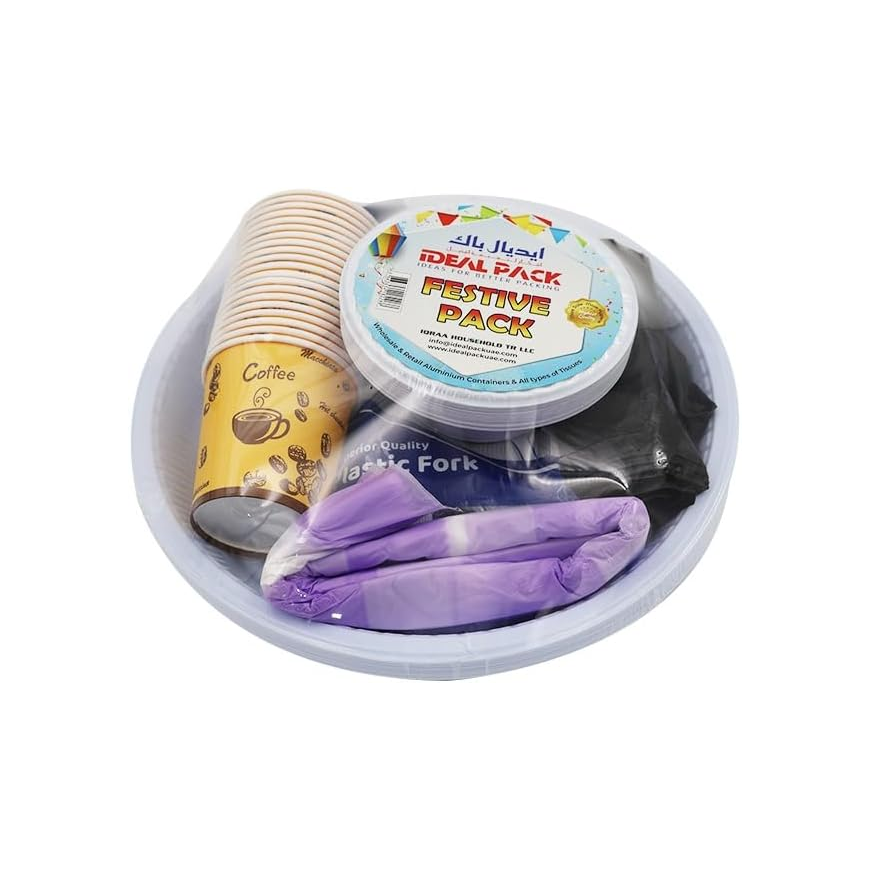 Disposable Festive Party Pack / Complete Disposable Dining Set Main image