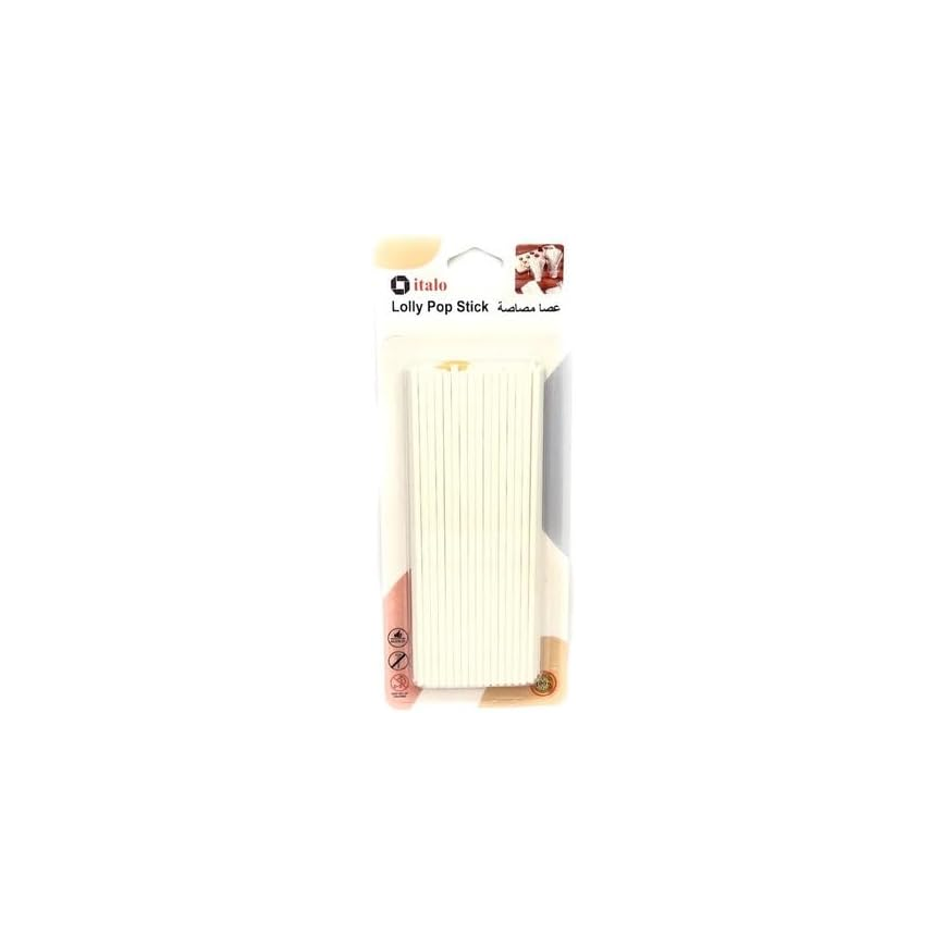 Italo Lolly Pop Stick 10 CM 50 PCS for Cakepop, Lollipop, Hard Candy, Suckers, Chocolate