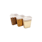 1.5 Litre Skippar Plastic Storage Container with Flip lock lid, Storing dry food, Pulses and Spices, Sugar Container,