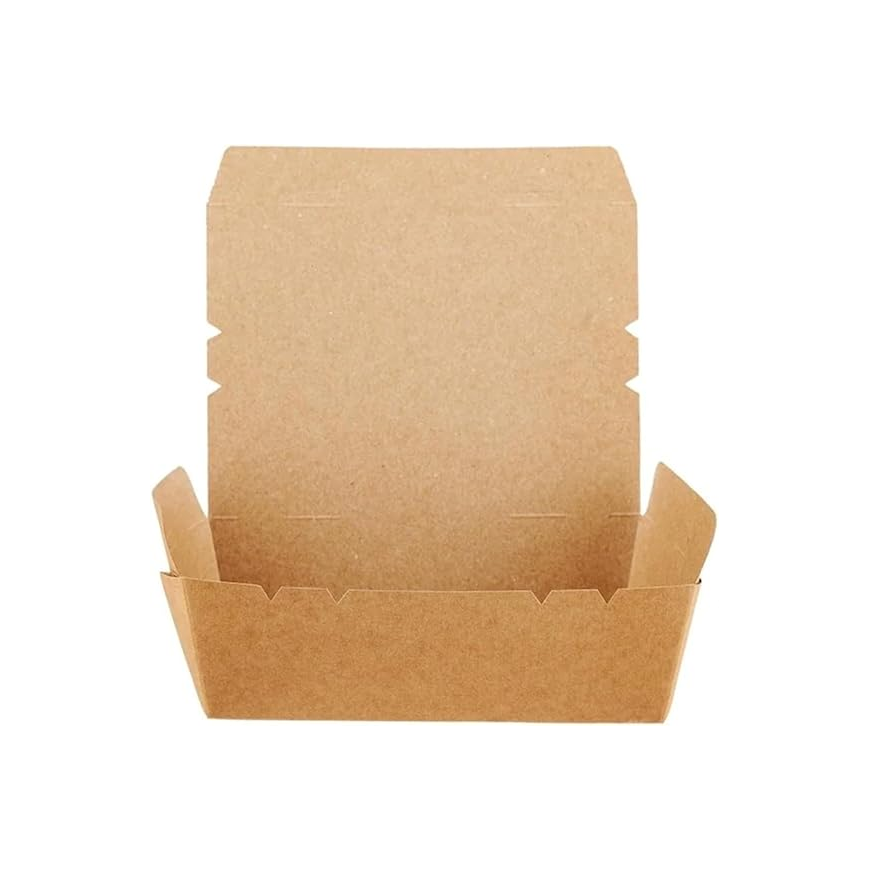 Kraft Lunch Boxes – KLB120 | 5 Pcs | Eco-Friendly Paper Takeaway Boxes Without Window Main image