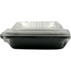 Black Base Single Compartment Food Containers with Lids – Pack of 5