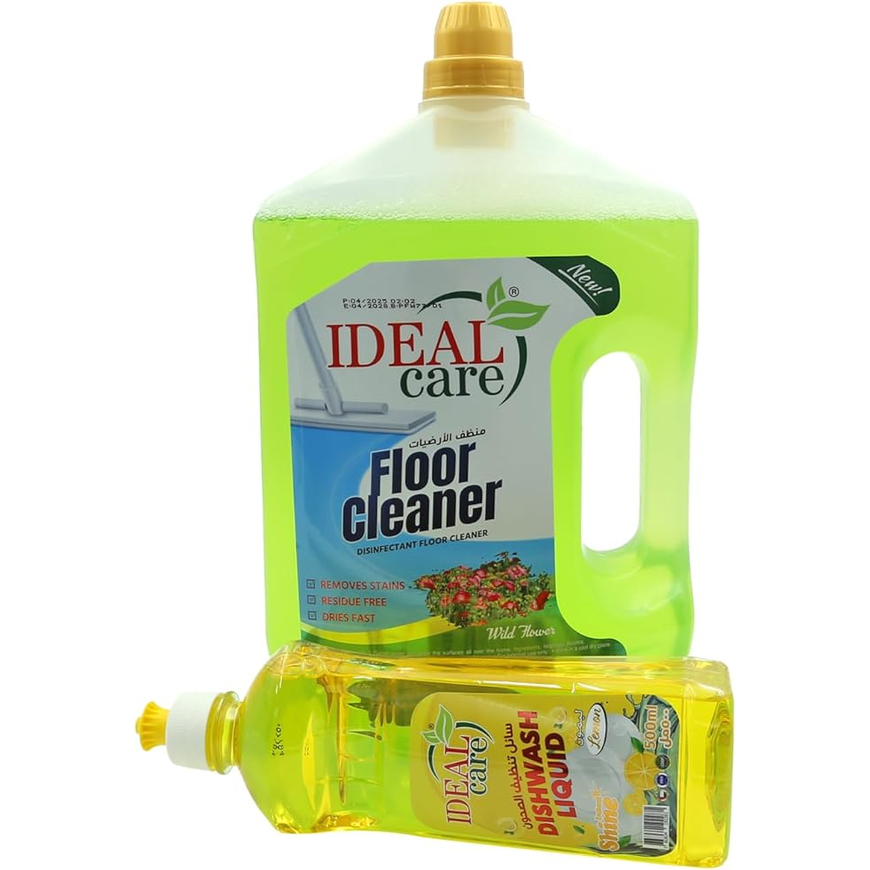 Ideal Care Floor Cleaner Liquid Pro 3L & Dishwash Liquid 500ml Combo Pack Main image