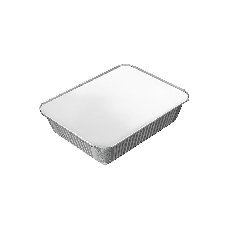 Aluminium - Container - with Lid -8389 [10 pcs] Lunch Box- Storage box