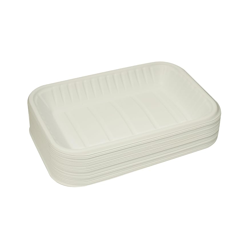 Plastic White Rectangular Tray V2