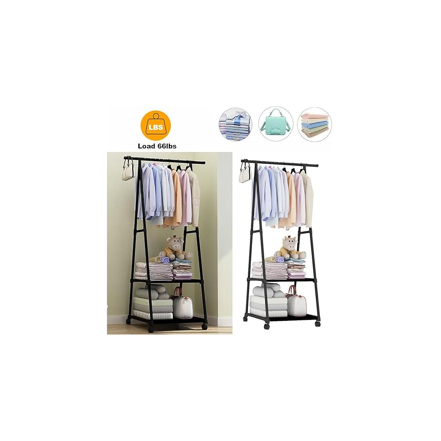 Triangular Multilayers Storage Coat Rack - 55 x 42 x 160 CM