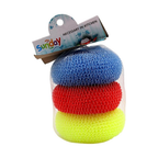 Plastic Mesh Scouring Bowl Set of 3 – Durable Multi-Color