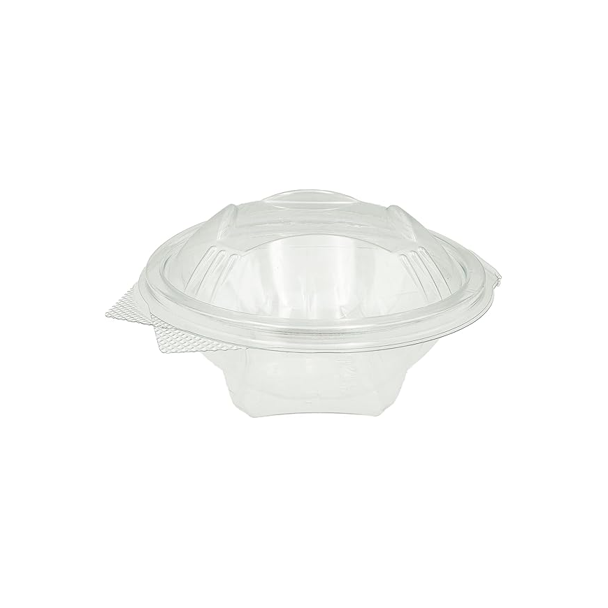 Clear Hinged Flower Bowls – 12 oz | 10 Pieces