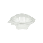 Clear Hinged Flower Bowls – 12 oz | 10 Pieces
